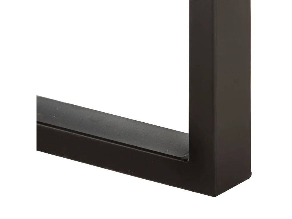Banc 110 cm Bois de manguier brut massif et acier