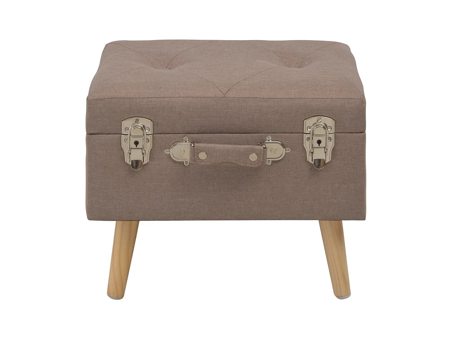 Tabouret de rangement 40 cm Marron Tissu