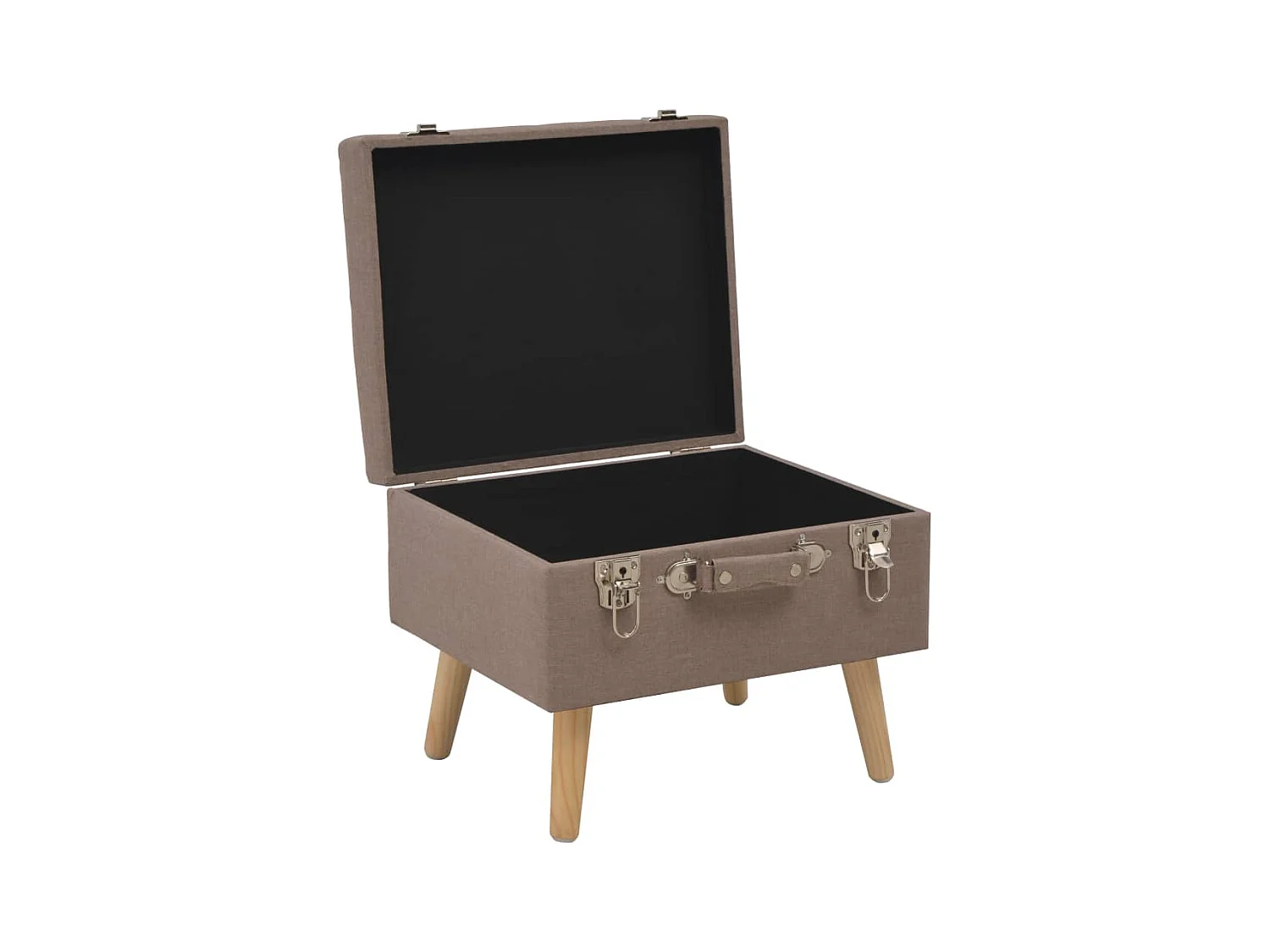 Tabouret de rangement 40 cm Marron Tissu