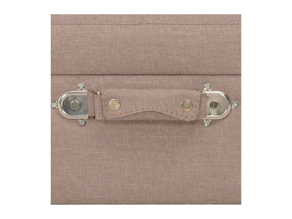 Tabouret de rangement 40 cm Marron Tissu