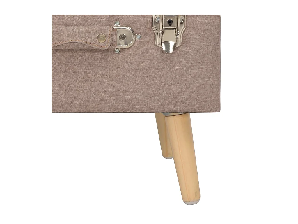 Tabouret de rangement 40 cm Marron Tissu