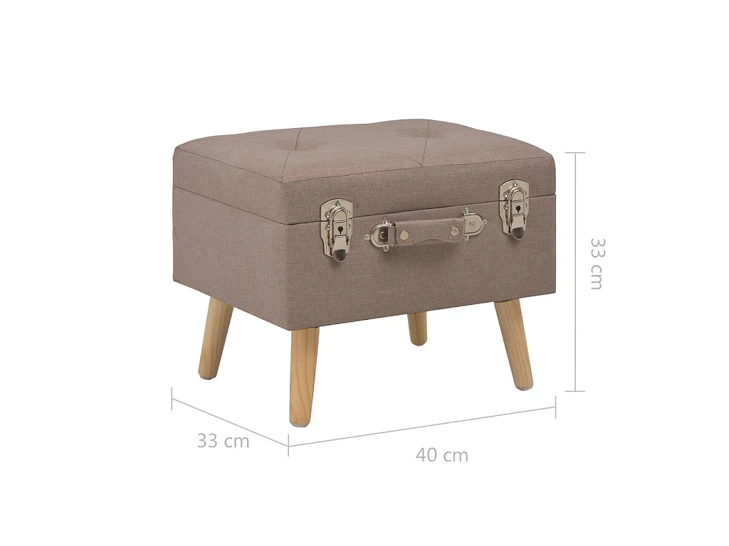 Opbergkruk 40 cm stof bruin