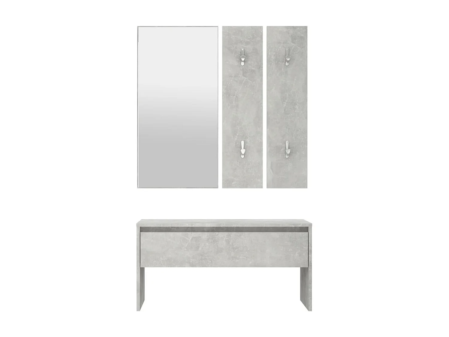 Ensemble de meubles de couloir Gris béton Bois d'ingénierie