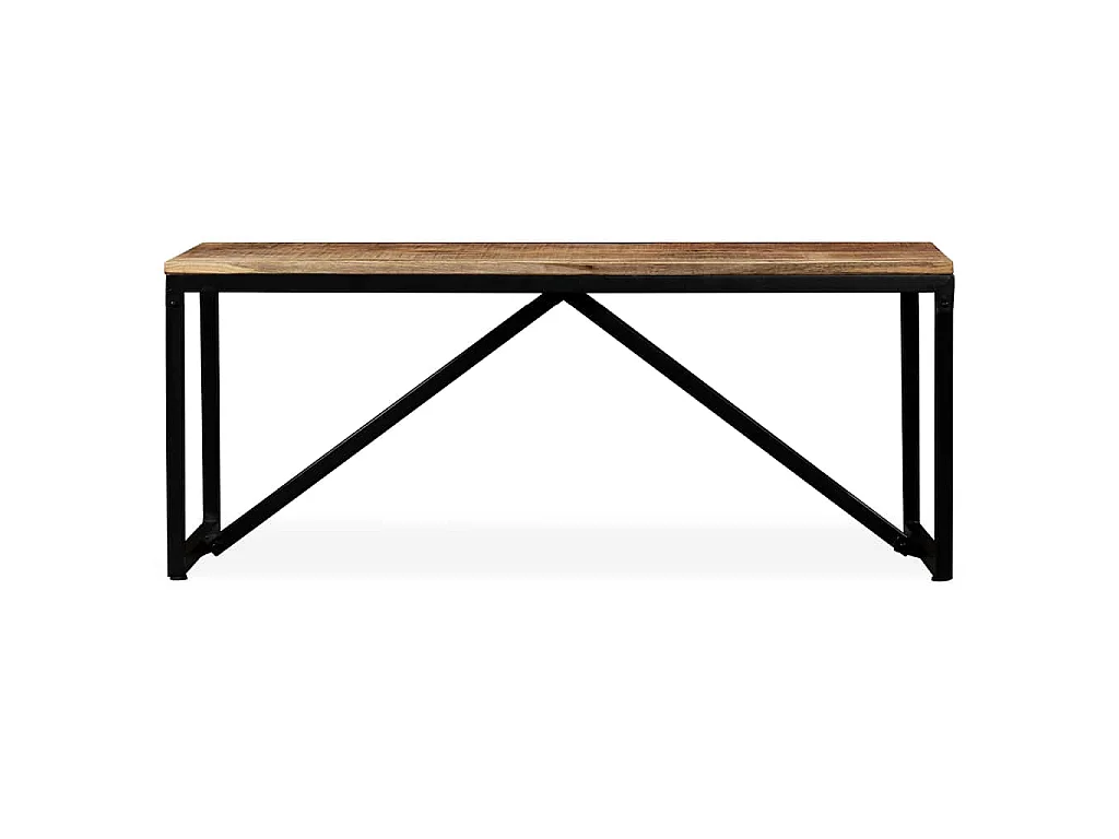 Banco em madeira de mangueira maciça 110x35x45 cm