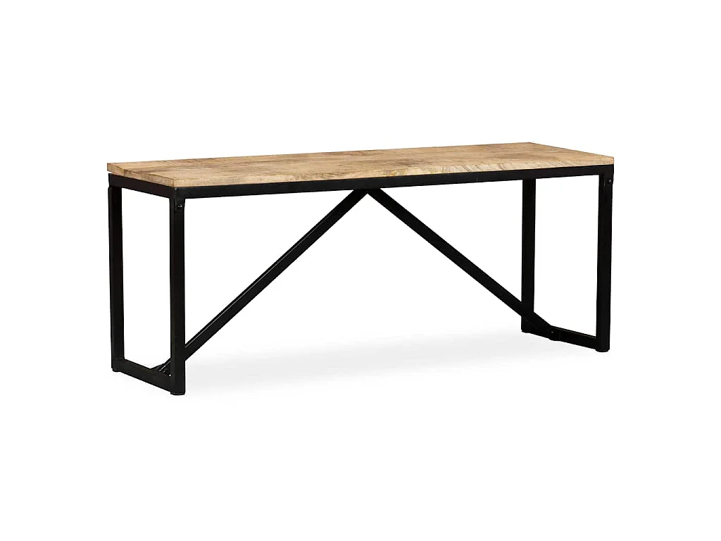 Banco em madeira de mangueira maciça 110x35x45 cm