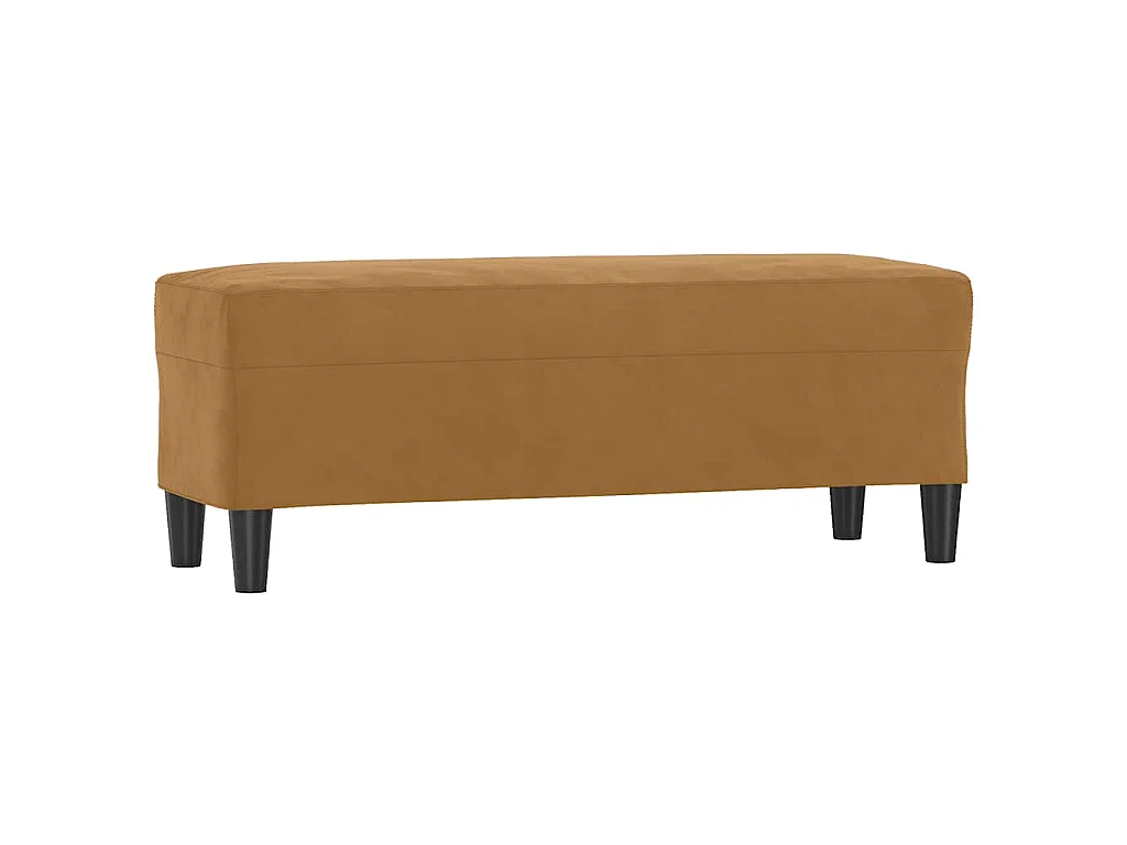 Banc Marron 100x35x41 cm Velours
