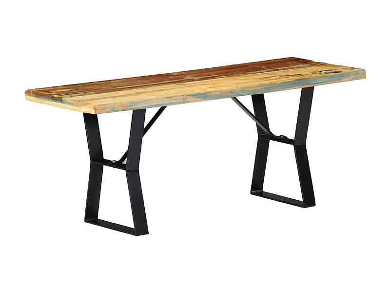 Banco de madera maciza reciclada 110 cm