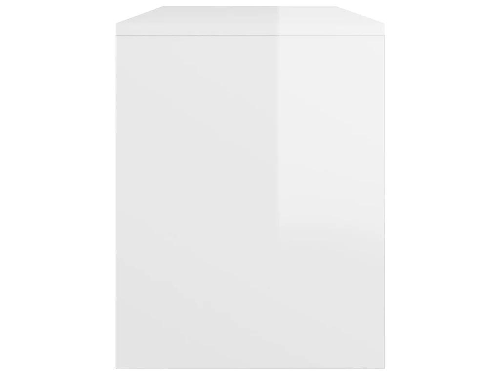 Schminkhocker Hochglanz-Weiß 70x35x45 cm Holzwerkstoff