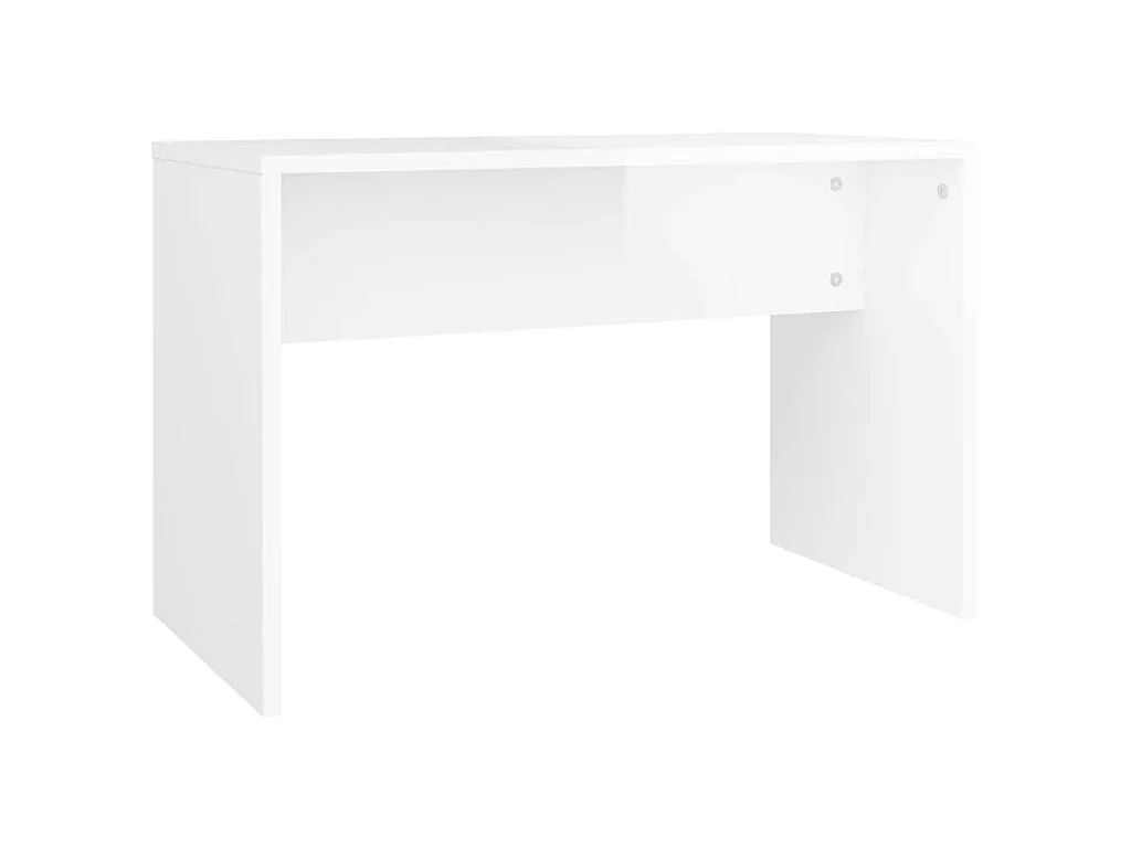 Sgabello da Toeletta Bianco Lucido 70x35x45cm Legno Multistrato