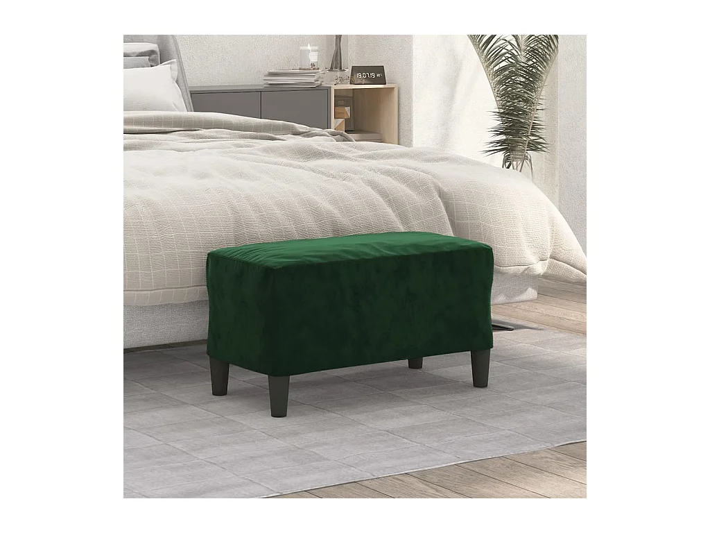 Banc Vert foncé 70x35x41 cm Velours