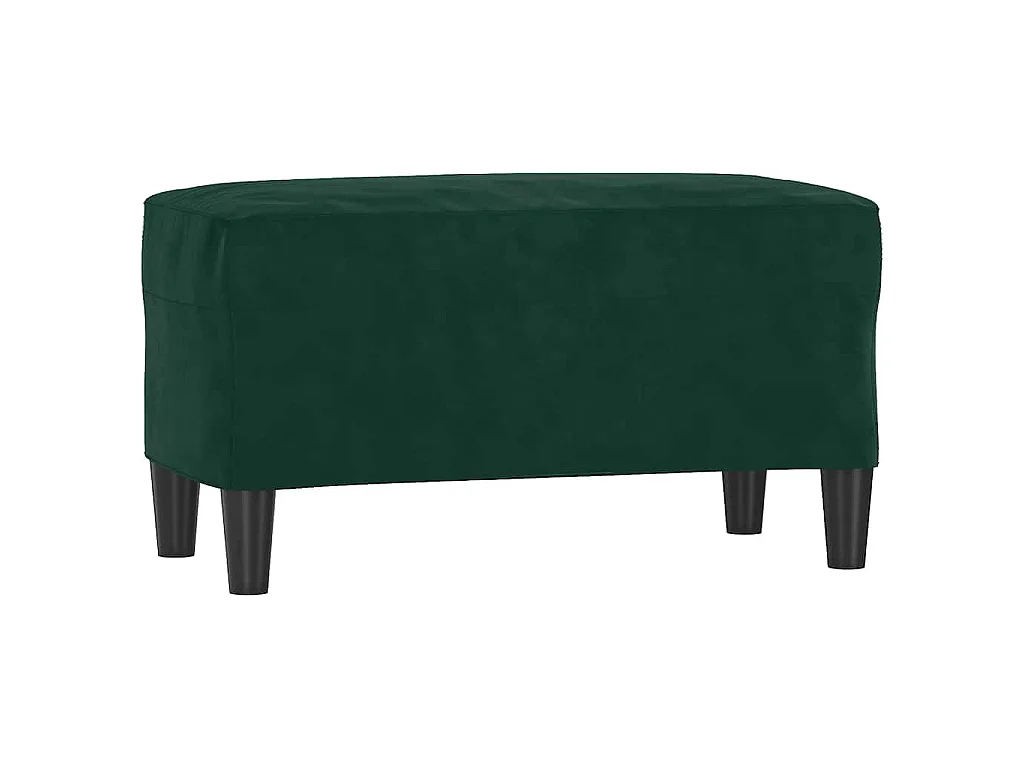 Bankje 70x35x41 cm fluweel donkergroen