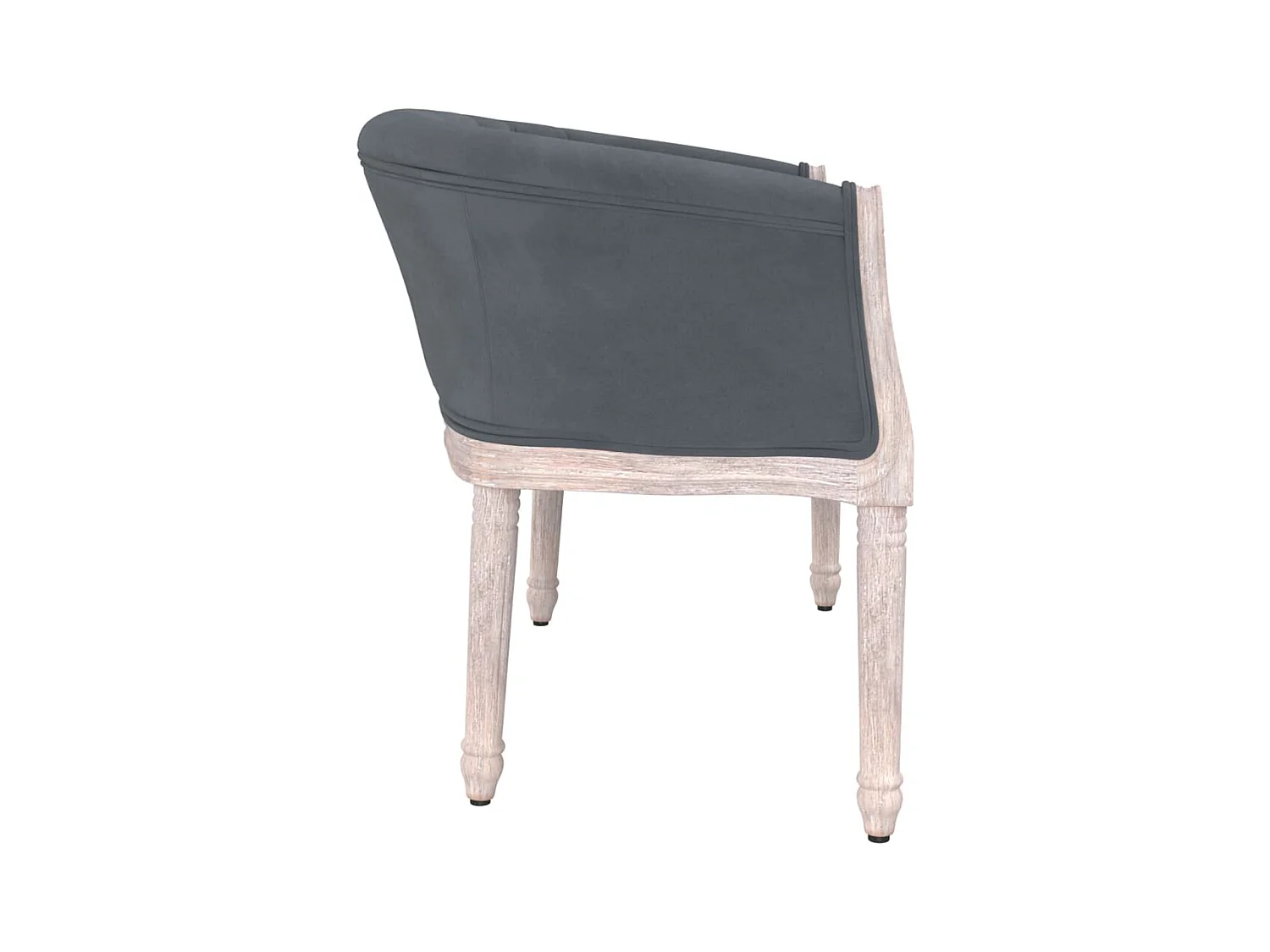 Bankje 98x56x69 cm fluweel donkergrijs