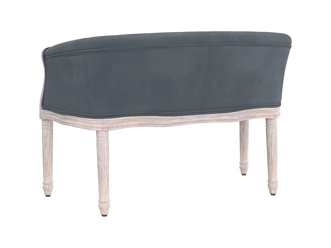 Bankje 98x56x69 cm fluweel donkergrijs