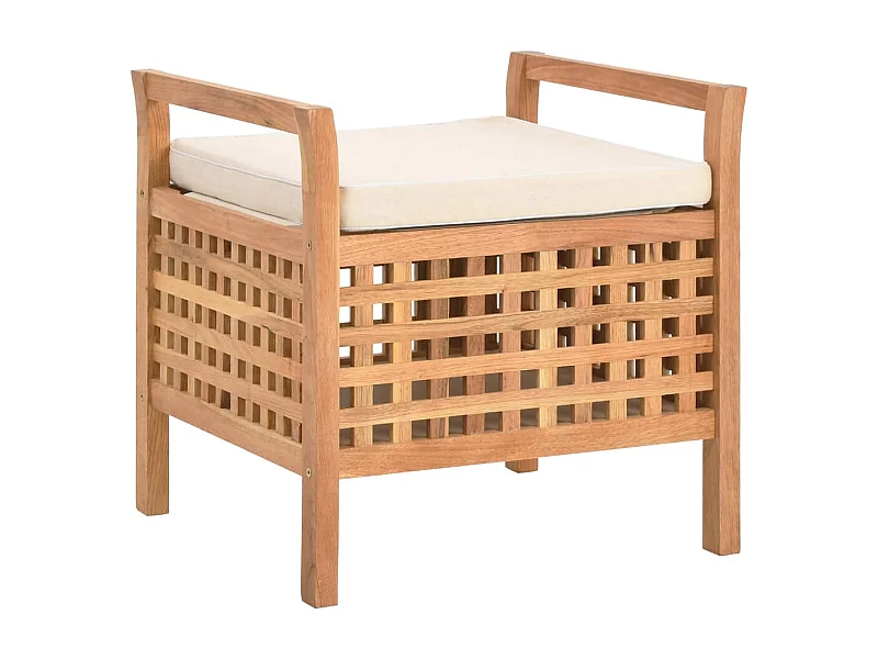 Cassapanca 49x48x49 cm in Legno Massello di Noce