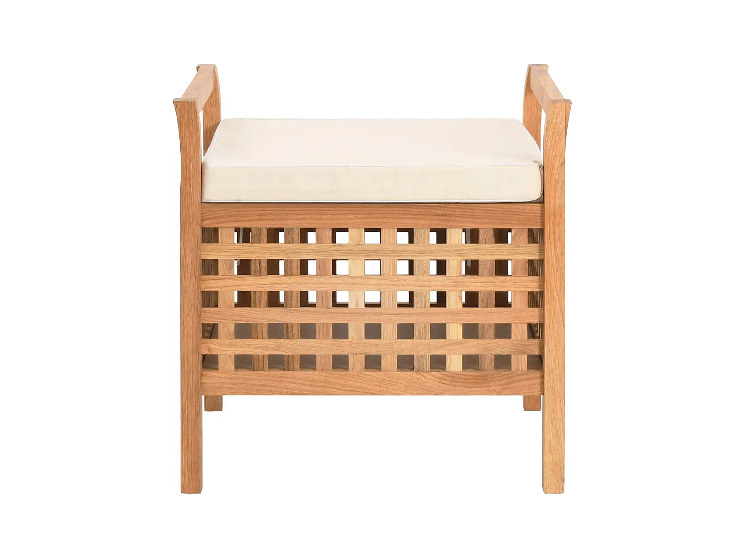 Banc de rangement 49x48x49 cm Bois de noyer massif