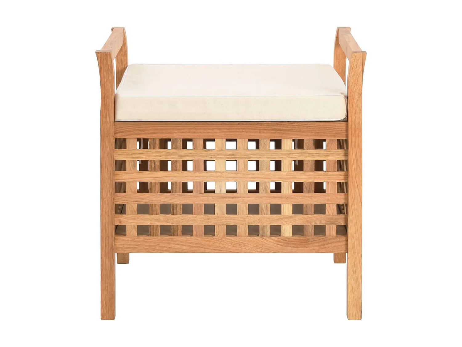 Banc de rangement 49x48x49 cm Bois de noyer massif