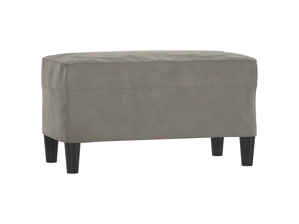 Banc Gris clair 70x35x41 cm Velours
