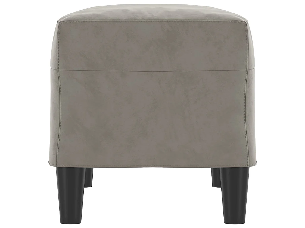 Banc Gris clair 70x35x41 cm Velours