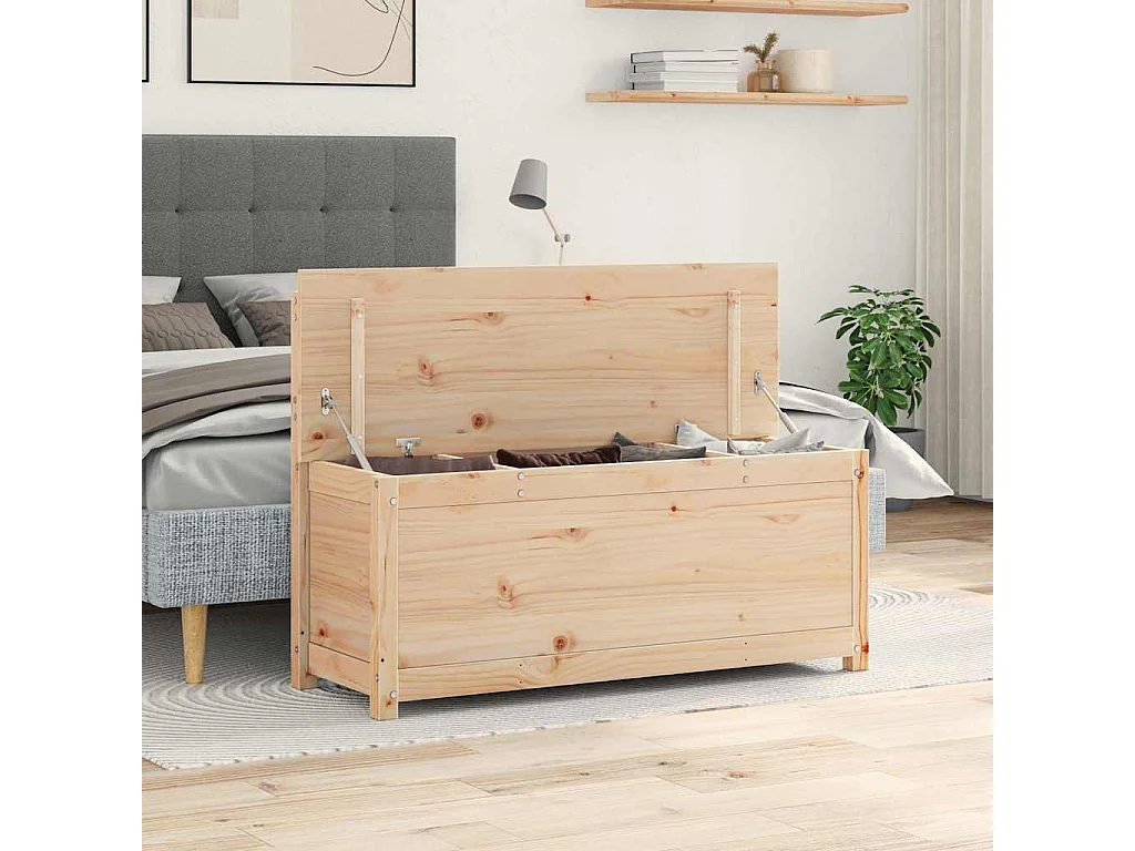 Banco de madera maciza de pino 110x41x76,5 cm