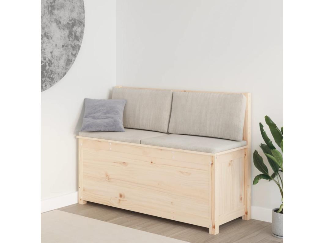 Banco de madera maciza de pino 110x41x76,5 cm