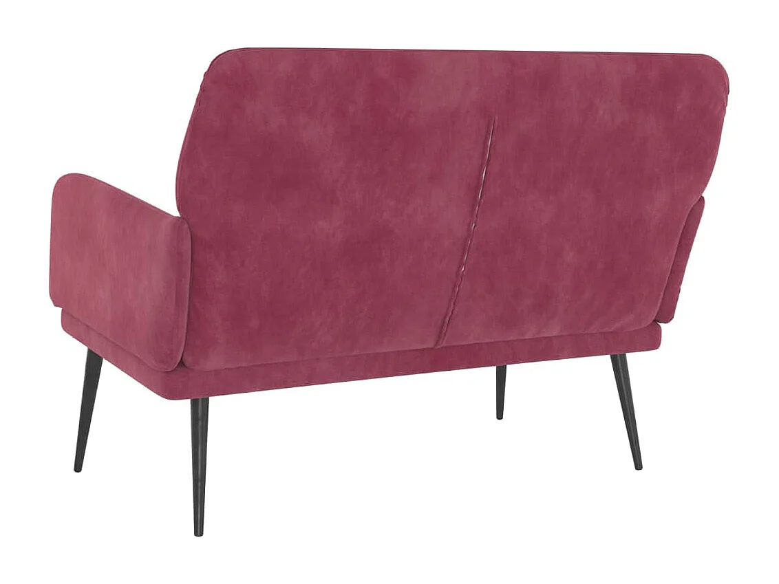 Banc Rouge bordeaux 108x79x79 cm Velours