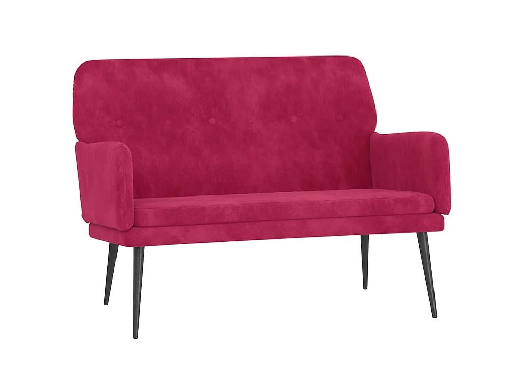 Banc Rouge bordeaux 108x79x79 cm Velours