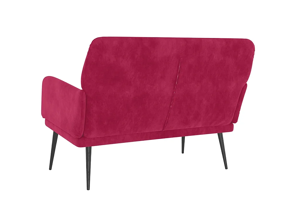 Banc Rouge bordeaux 108x79x79 cm Velours