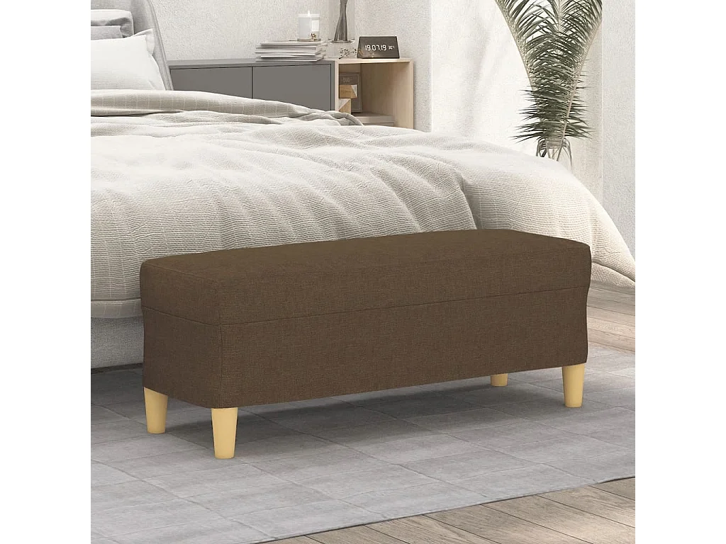 Banc Marron 100x35x41 cm Tissu