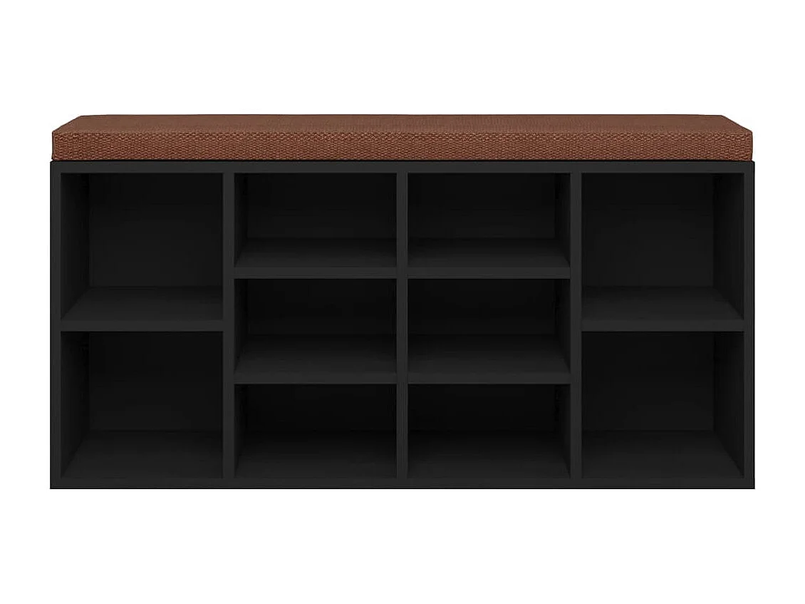 Schoenenbank 103x30x48 cm bewerkt hout zwart