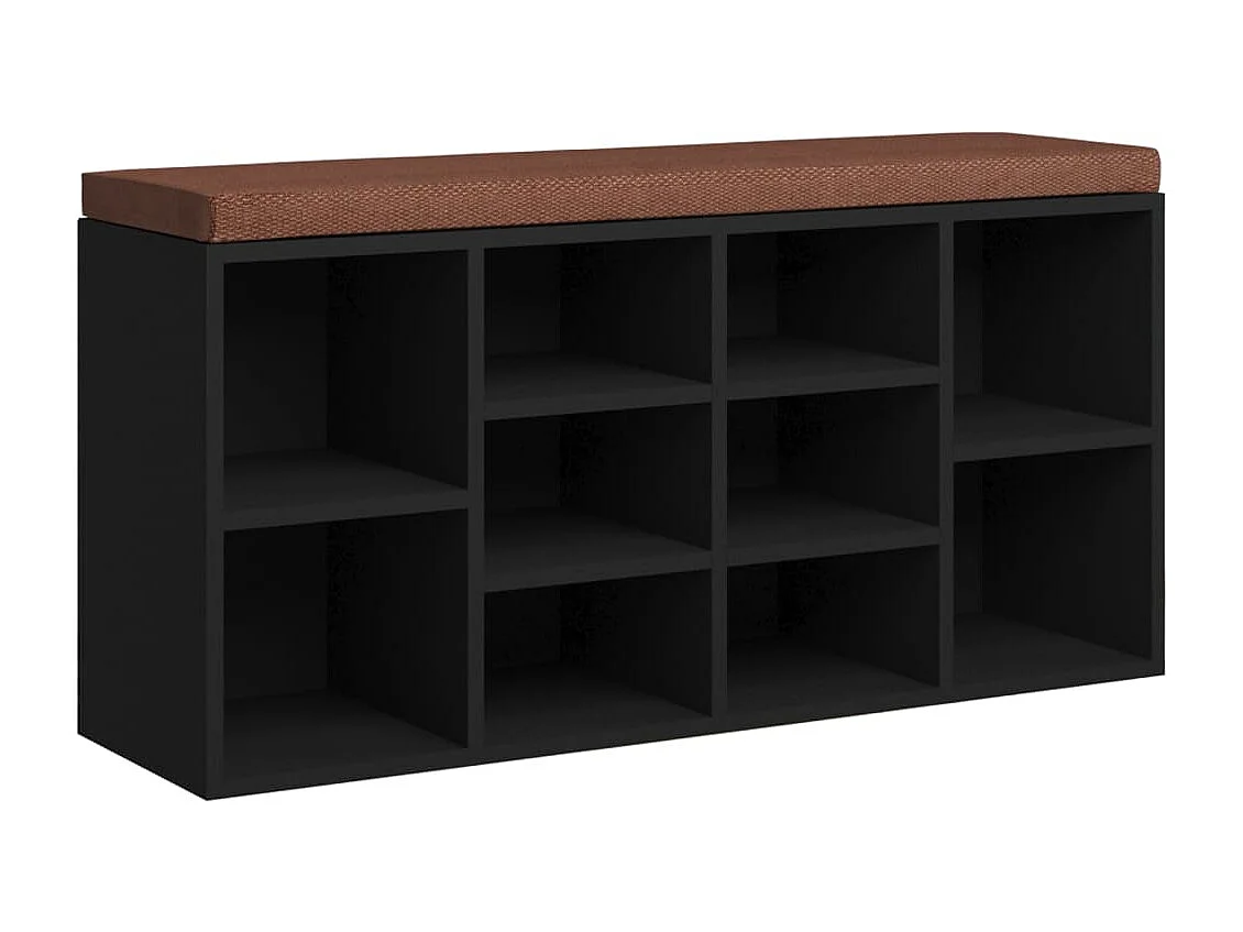 Scarpiera Nera 103x30x48 cm in Legno Multistrato