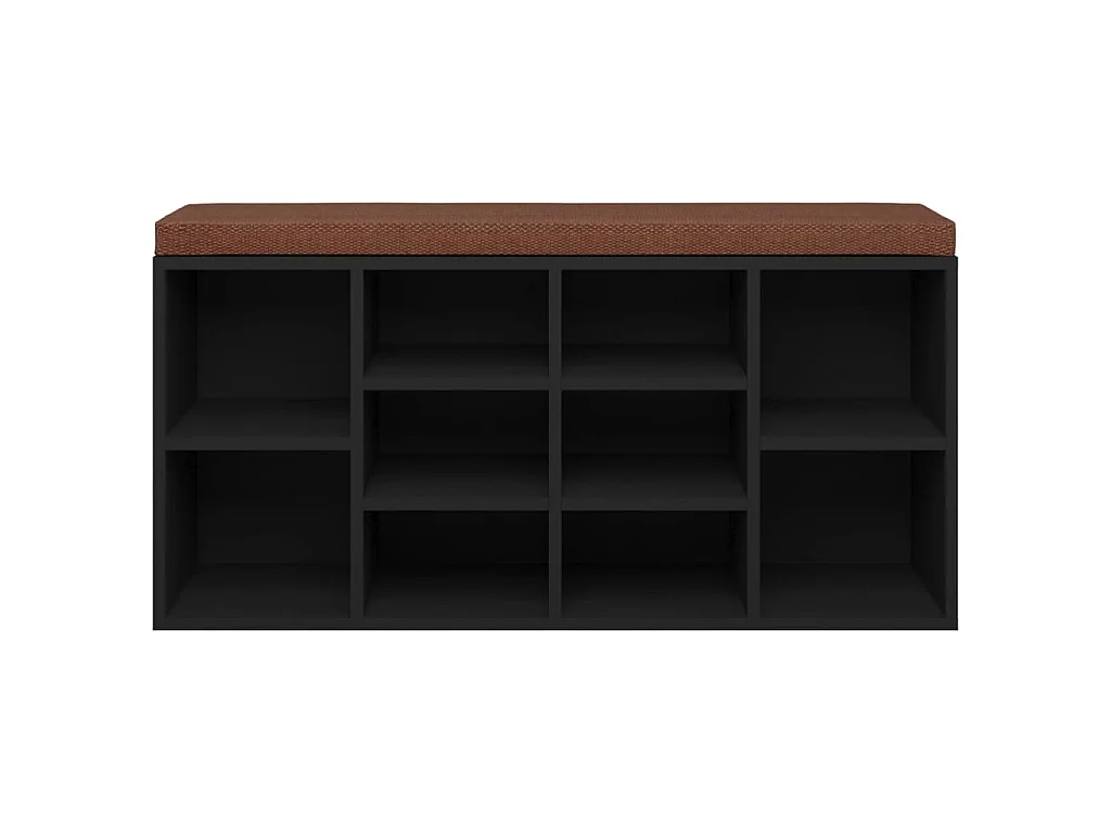 Scarpiera Nera 103x30x48 cm in Legno Multistrato