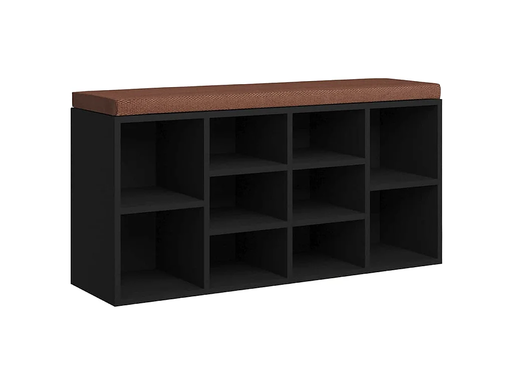 Banco sapateira 103x30x48 cm derivados de madeira preto