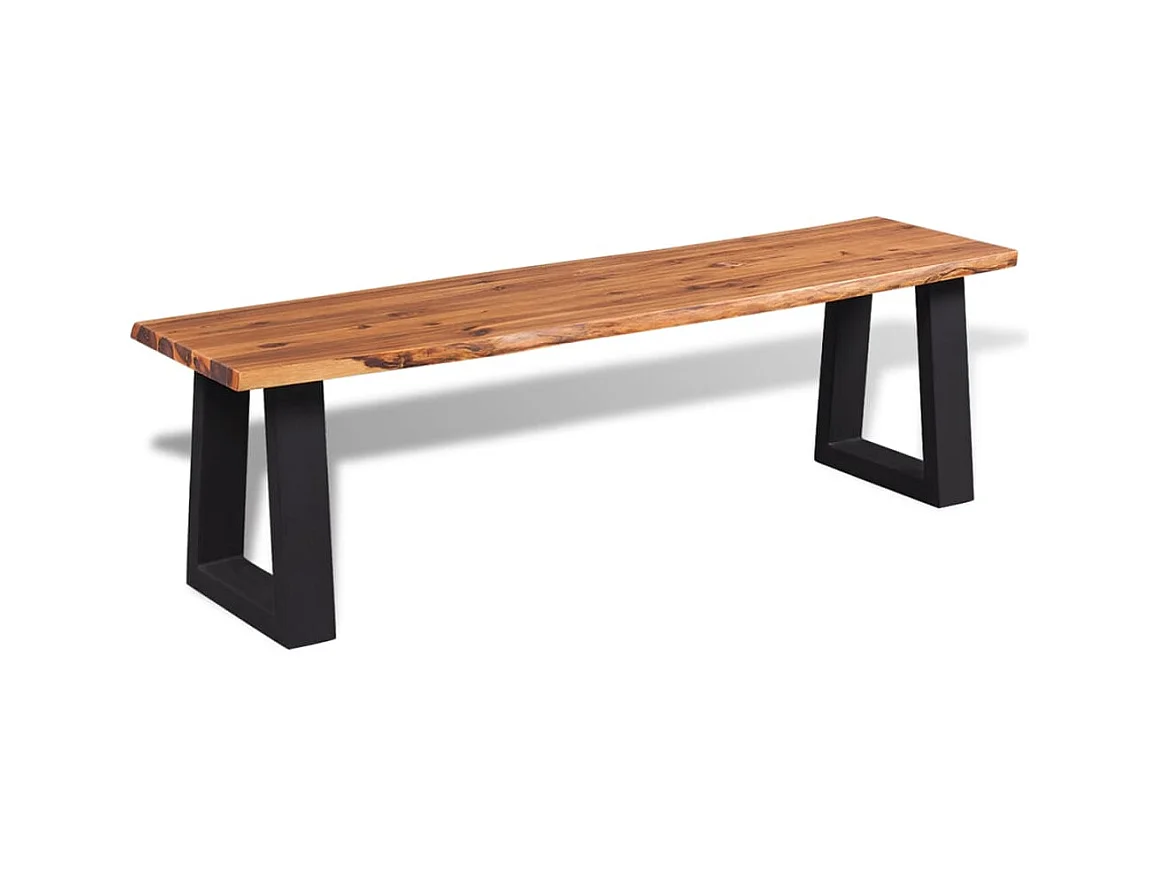 Banc en bois d'acacia massif 145 cm