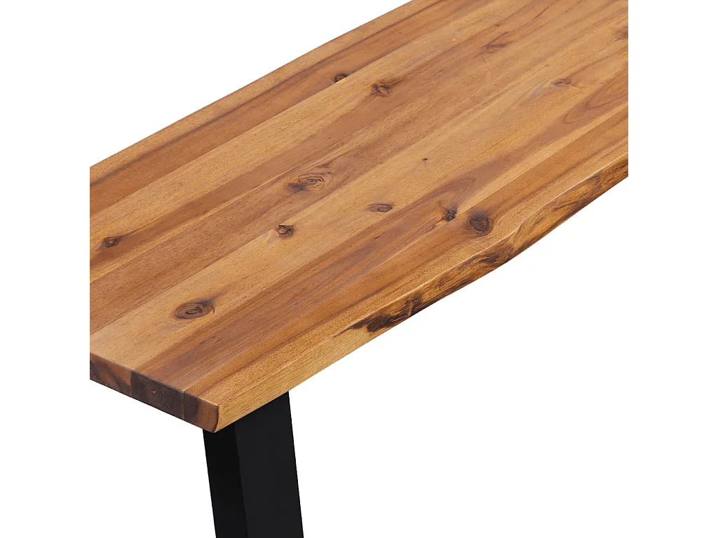 Banc en bois d'acacia massif 145 cm