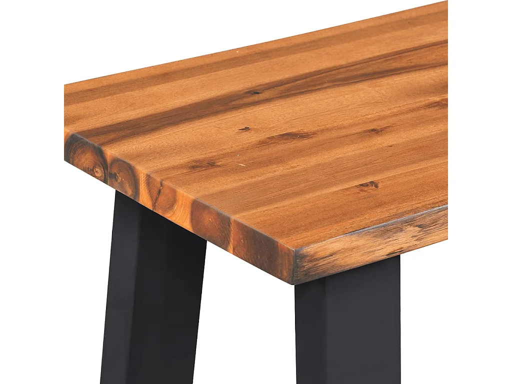 Banc en bois d'acacia massif 145 cm