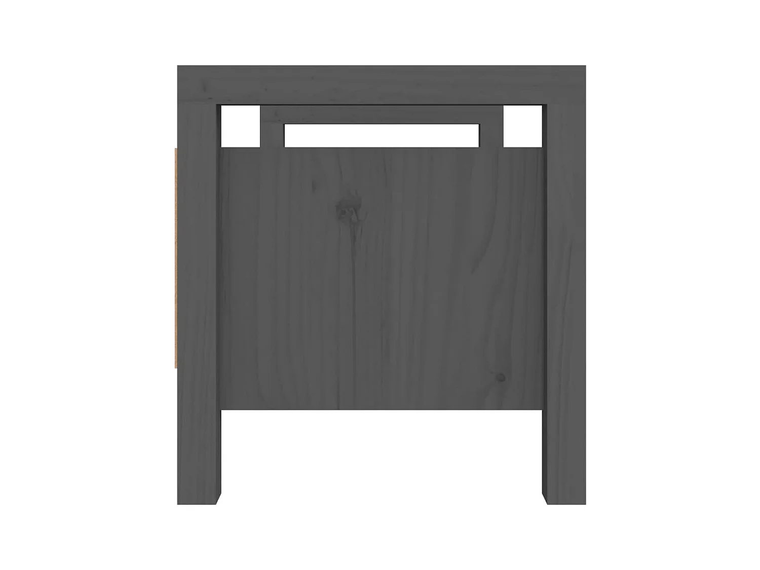 Flurbank Grau 80x40x43 cm Massivholz Kiefer