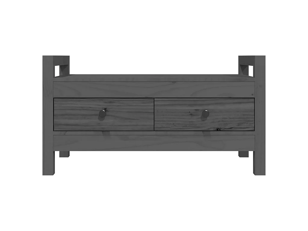 Halbankje 80x40x43 cm massief grenenhout grijs