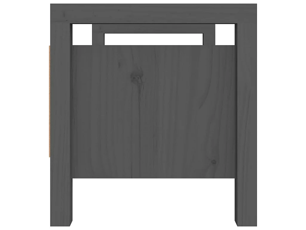 Halbankje 80x40x43 cm massief grenenhout grijs