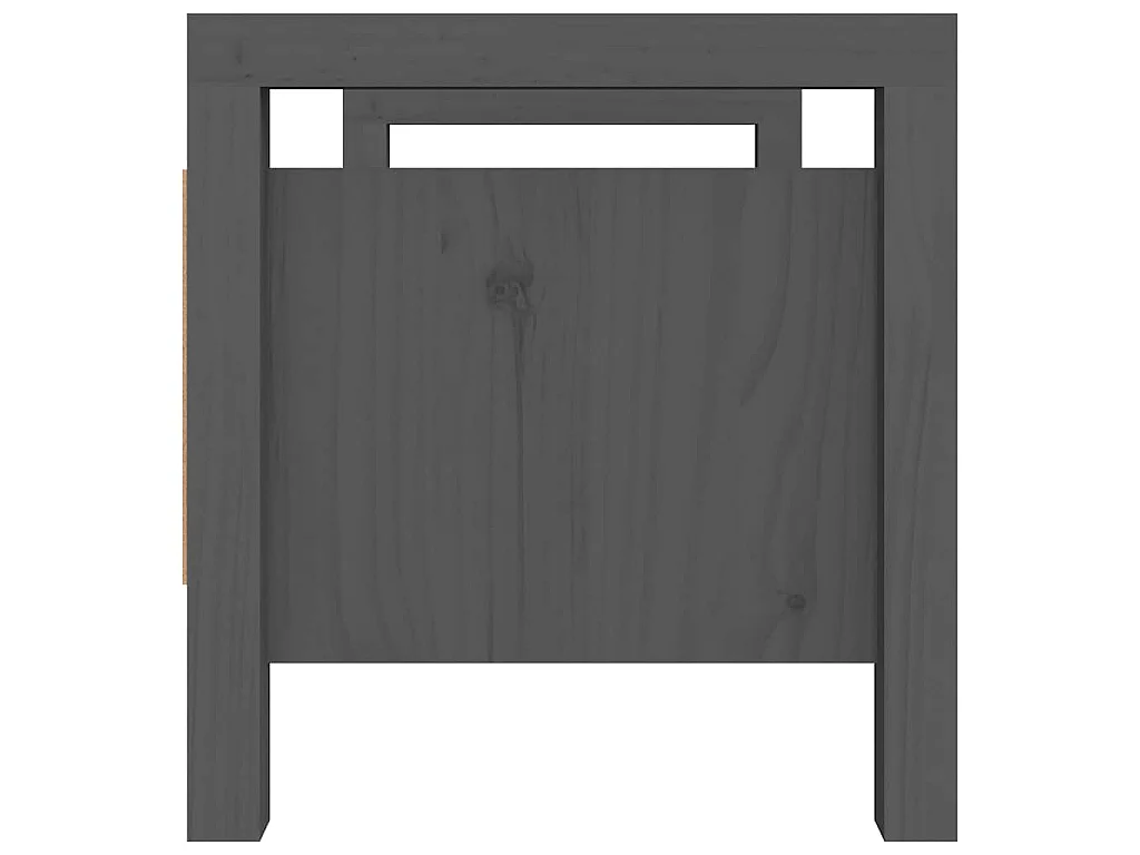 Panca da Ingresso Grigio 80x40x43 cm in Legno Massello di Pino