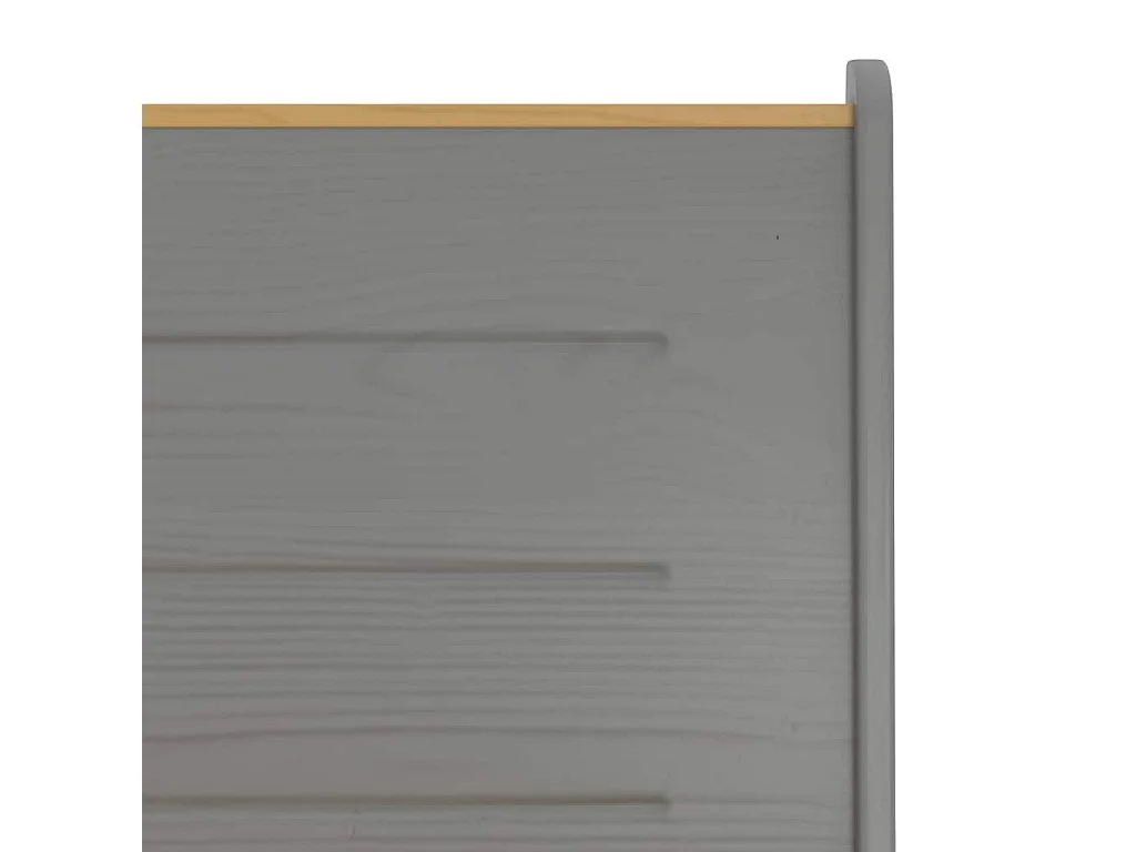 Banc d'angle REINE 151cm marron miel et gris bois de pin solide