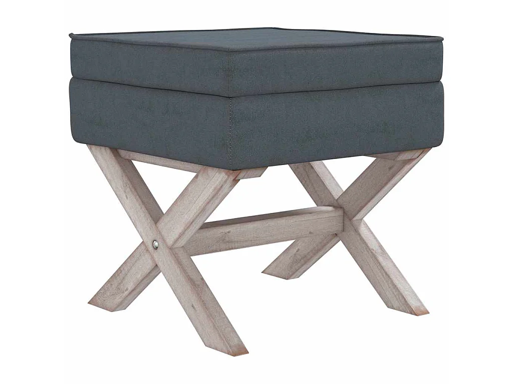Tabouret de rangement Gris foncé 45x45x49 cm Velours