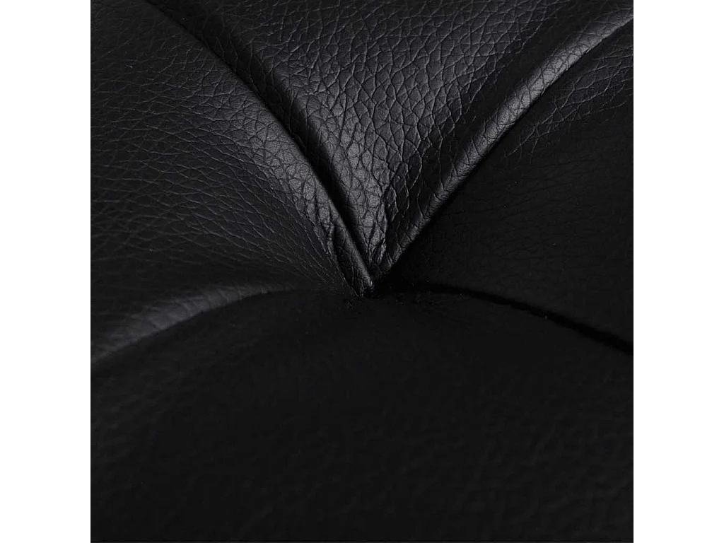 Pouf de rangement Cuir synthétique Noir