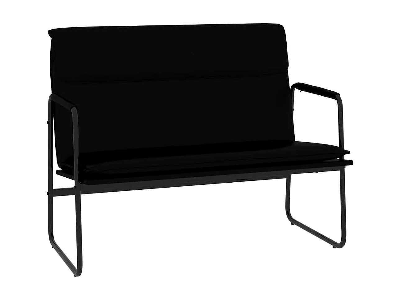 Sitzbank Schwarz 100x64x80 cm Kunstleder