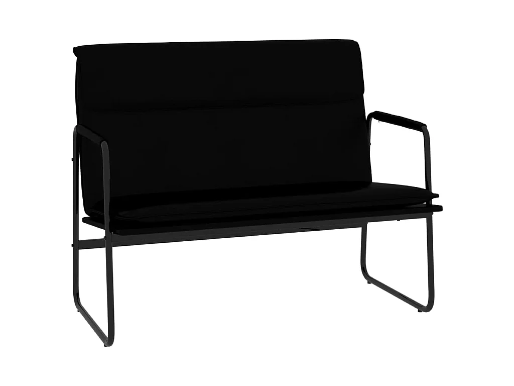 Sitzbank Schwarz 100x64x80 cm Kunstleder