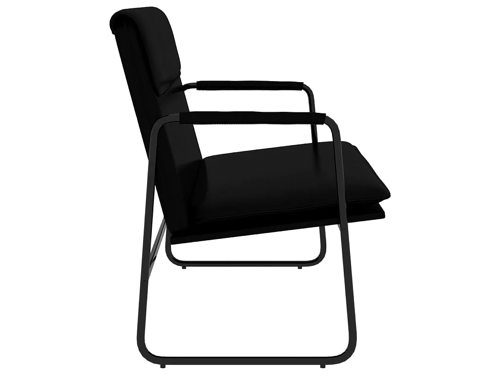 Sitzbank Schwarz 100x64x80 cm Kunstleder
