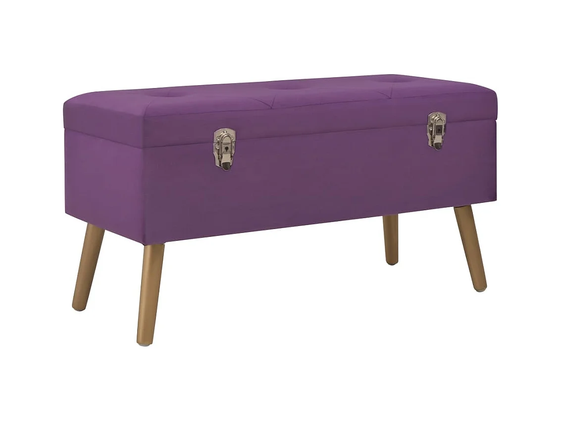Banc avec compartiment de rangement 80 cm Violet Velours