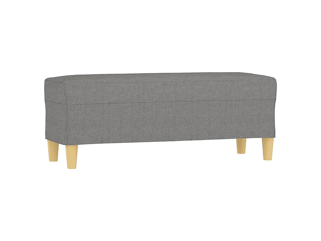 Bankje 100x35x41 cm stof donkergrijs