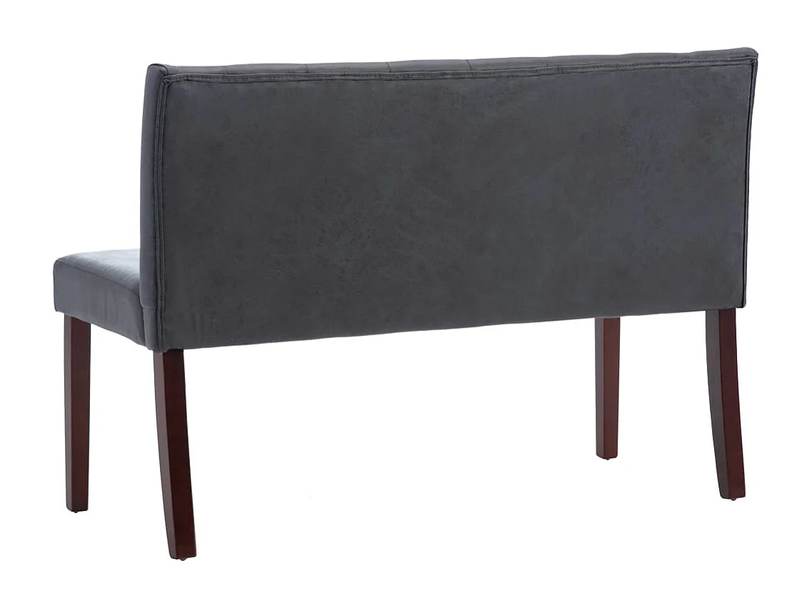 Banc 120 cm Gris Similicuir daim