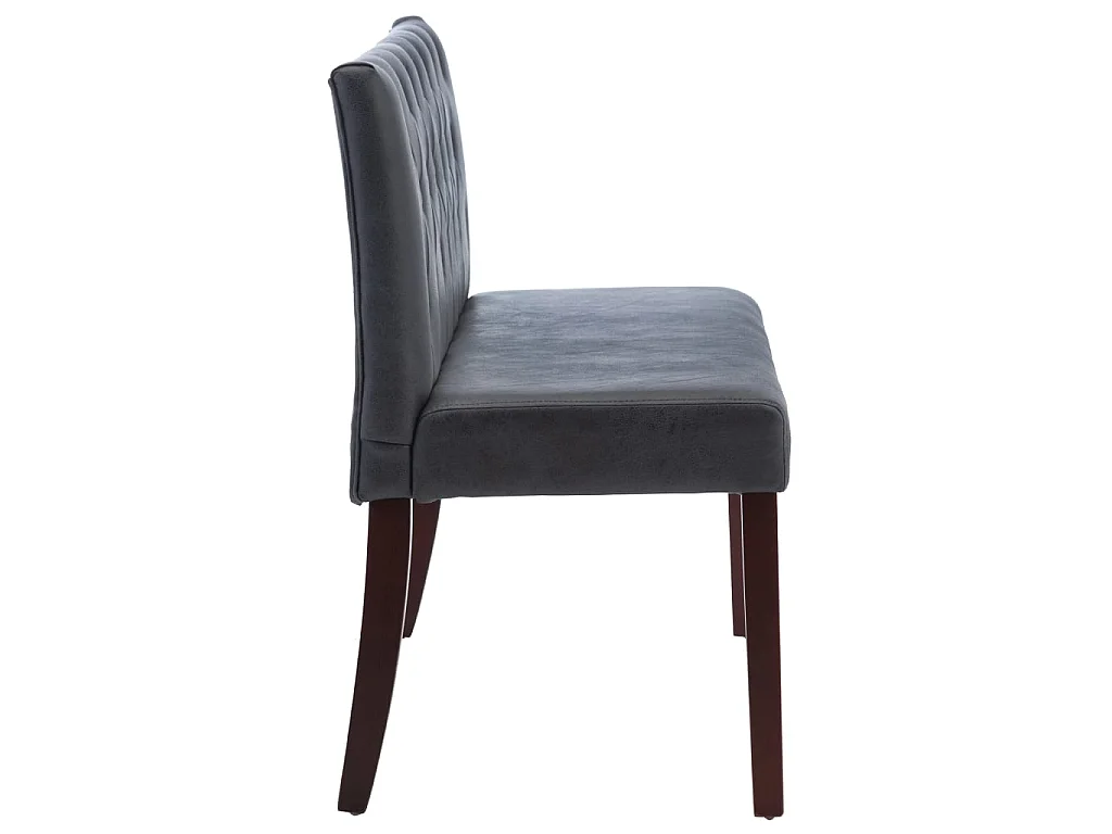 Sitzbank 120 cm Grau Wildleder-Optik