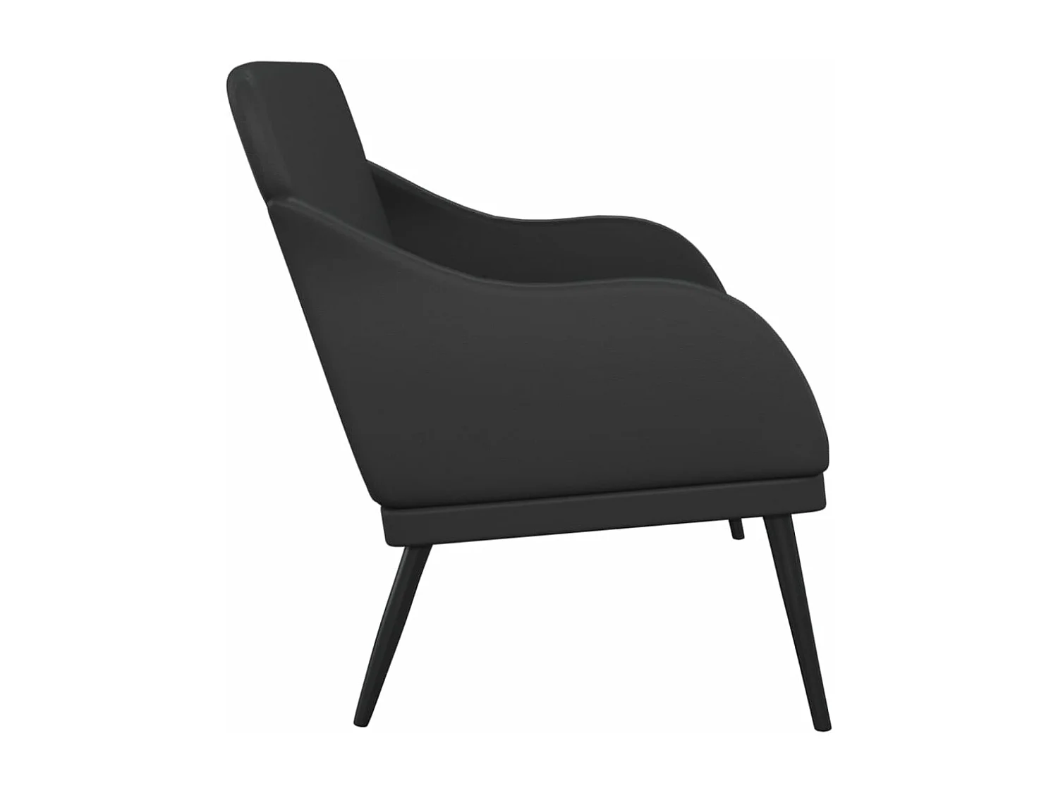 Bankje 110x76x80 cm kunstleer zwart